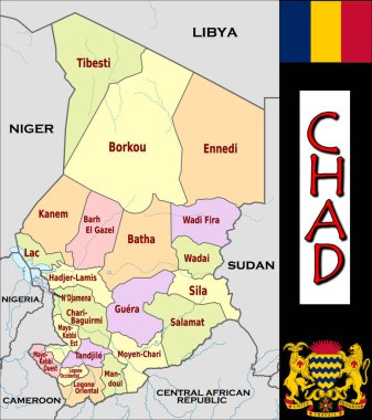 Çad bölümlerinin gösterimi