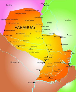 Paraguay, grafik vektör çizimi