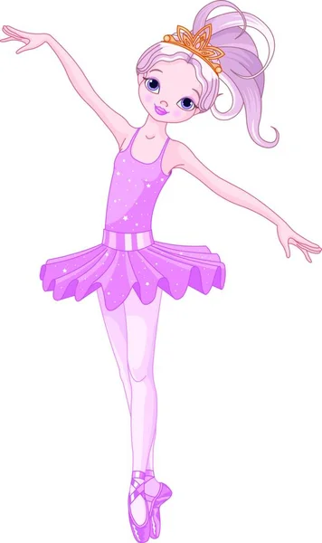 Illustratie Van Dansende Ballerina — Stockvector