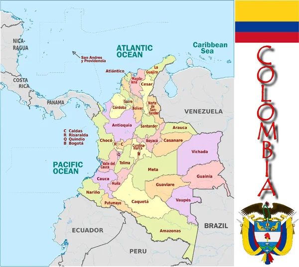 Illustration Der Kolumbianischen Teilung — Stockvektor
