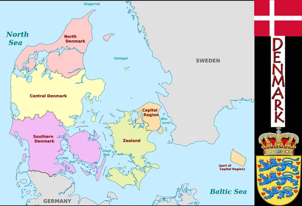 Illustration Des Divisions Danemark — Image vectorielle