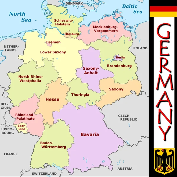 Ilustración Las Divisiones Alemania — Archivo Imágenes Vectoriales