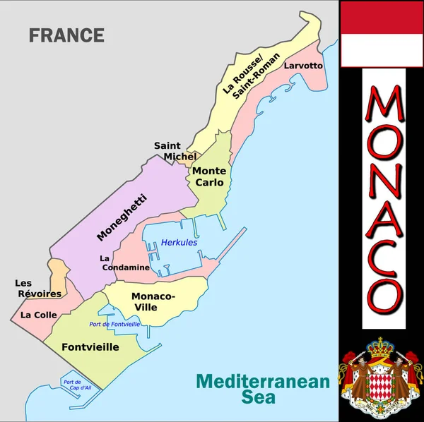 Ilustración Las Divisiones Mónaco — Archivo Imágenes Vectoriales