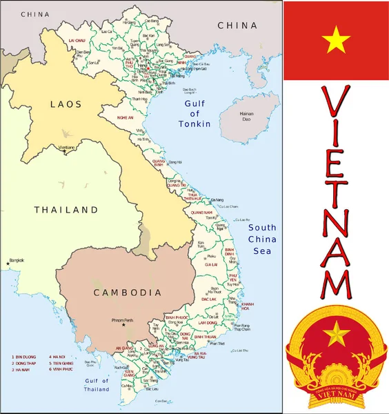 Ilustração Das Divisões Vietname —  Vetores de Stock
