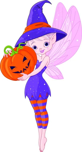 Illusztráció Halloween Tündér — Stock Vector