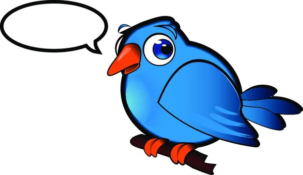 Ilustración Del Pájaro Azul — Vector de stock