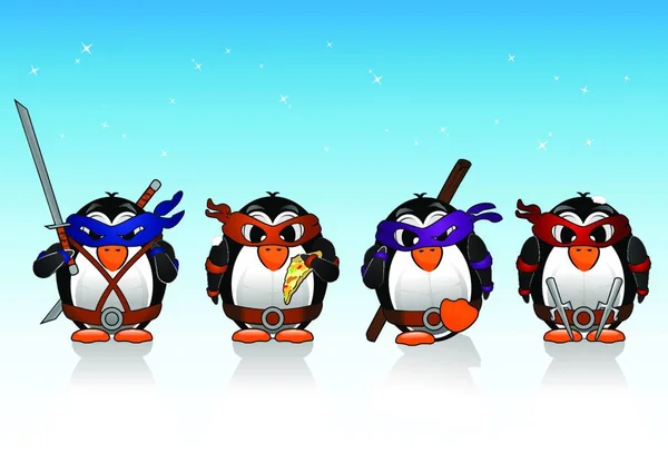 Illustration Der Pinguine — Stockvektor