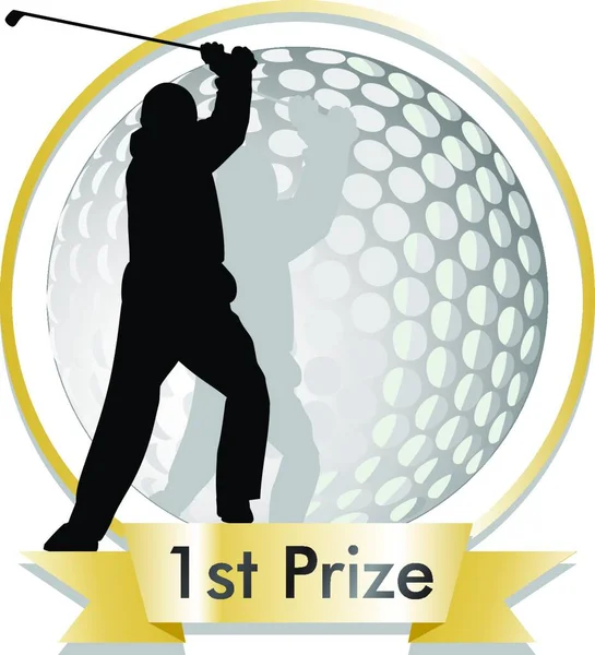 Illustration Trophée Golf — Image vectorielle