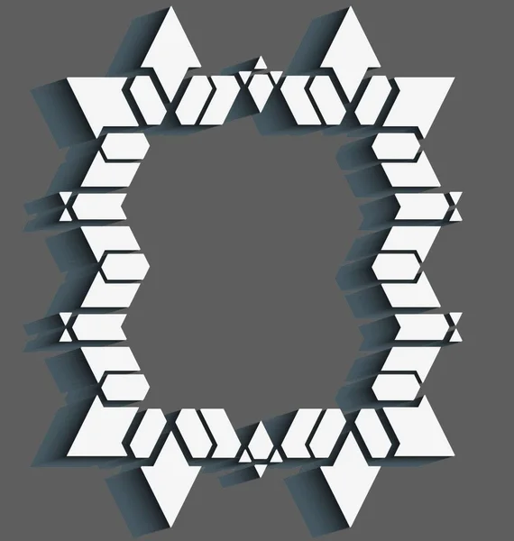 Εικόνα Διανύσματος Λευκού Γεωμετρικού Πλαισίου — Διανυσματικό Αρχείο