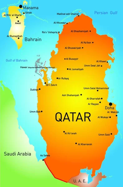 Abbildung Des Landes Katar — Stockvektor