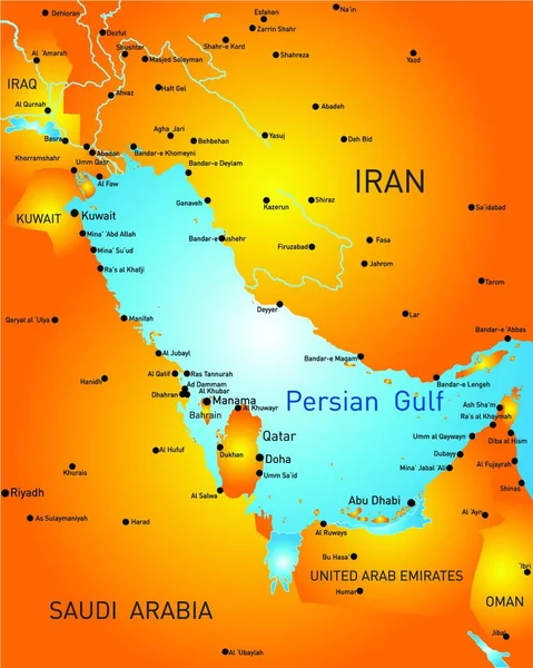 Persian Gulf Graphic Vector Illustration — Stock Vector