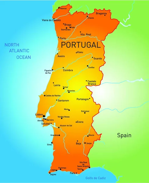 Πορτογαλία Γραφική Απεικόνιση Διανύσματος — Διανυσματικό Αρχείο