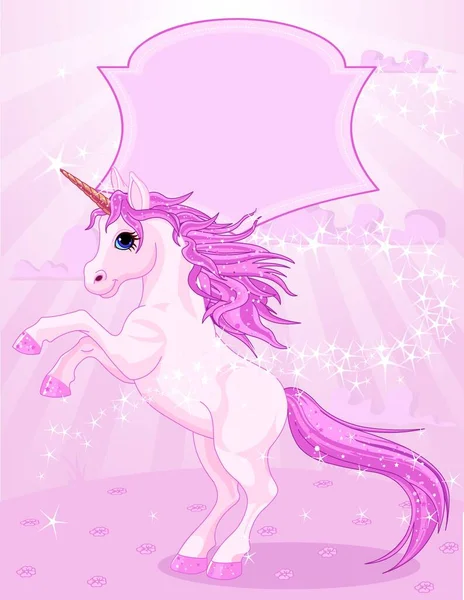Unicorno Magico Elegante Illustrazione Vettoriale — Vettoriale Stock