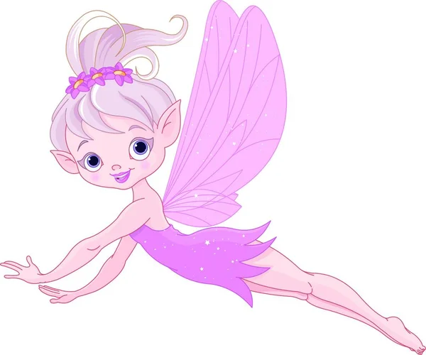 Flying Fairy Vector Illustratie — Stockvector