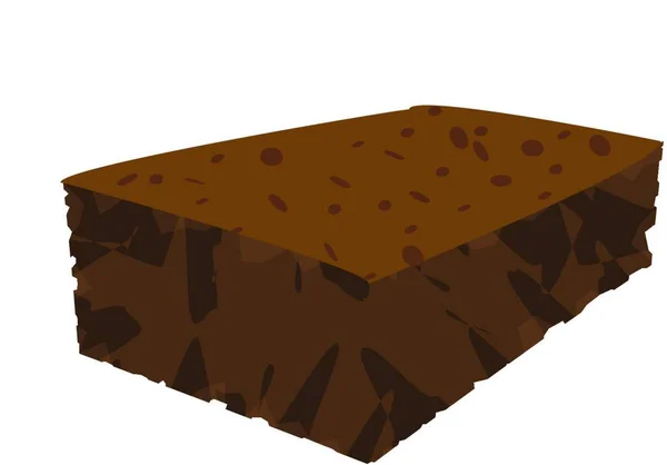 Brownie Ilustración Vectorial Gráfica — Vector de stock