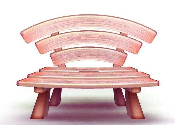 Vector Wooden Bench Vector Illustration — Stock Vector