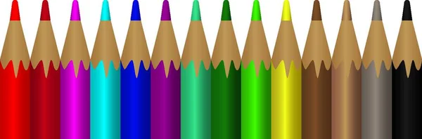 Vektör Çizim Renkli Kalemler — Stok Vektör