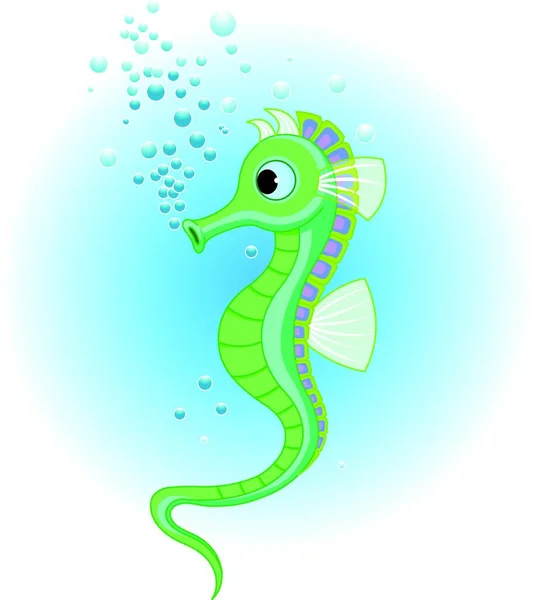Seahorse Animal Vector Illustration — Stock Vector