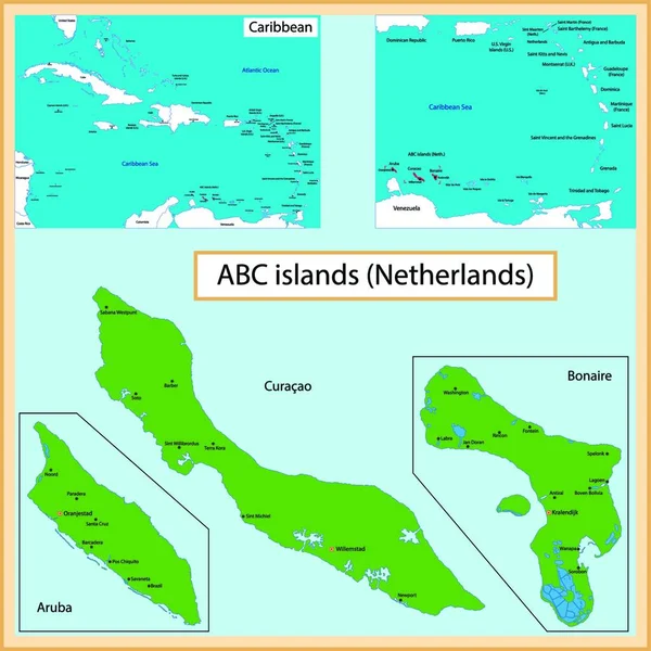Abc Inseln Grafische Vektorillustration — Stockvektor