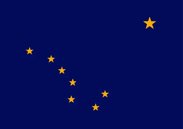 Flagge Von Alaska Vektorillustration Einfaches Design — Stockvektor