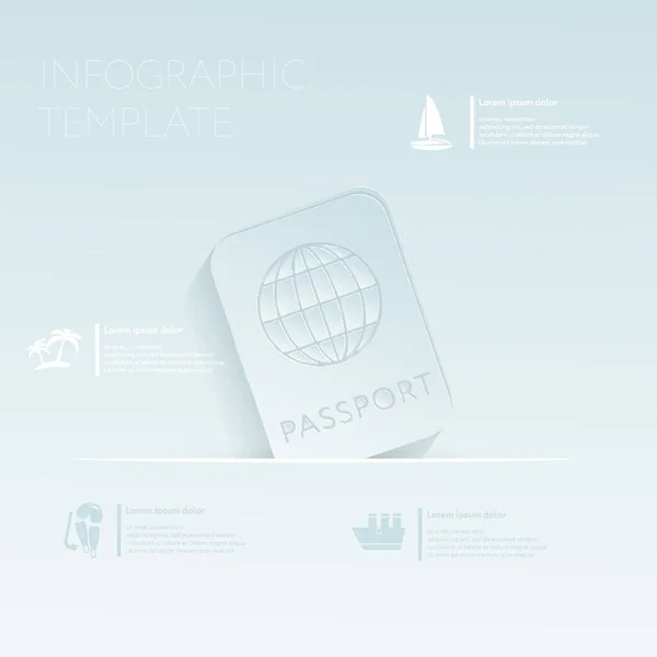 公民护照 矢量图解简易设计 — 图库矢量图片