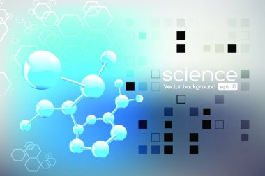 Bilim arkaplanı, molekül vektör çizimi