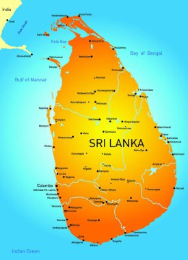 Sri Lanka, vektör çizimi basit tasarım