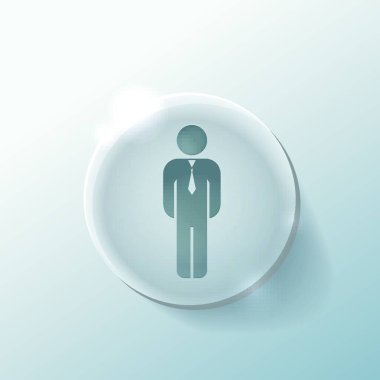 Kravat simgesi çizimi içindeki iş adamı