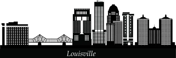 Louisville Skyline Illustrazione Vettoriale Design Semplice — Vettoriale Stock