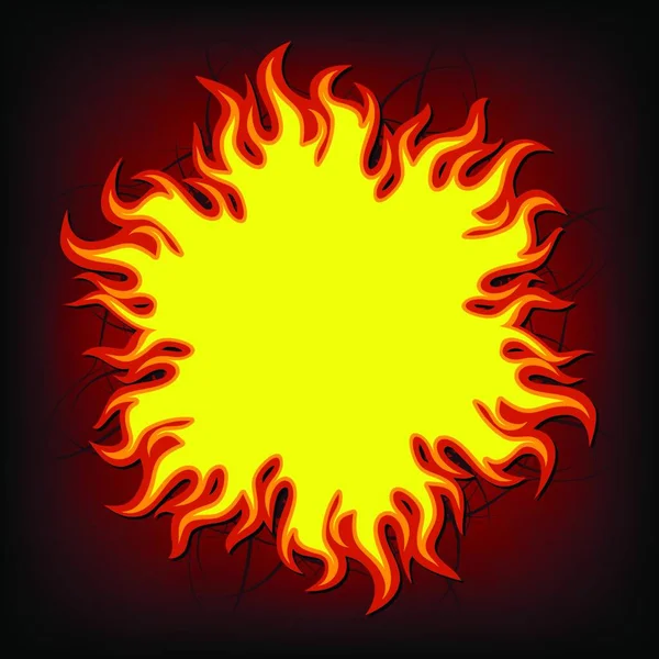 火災の背景 ベクトル図シンプルなデザイン — ストックベクタ