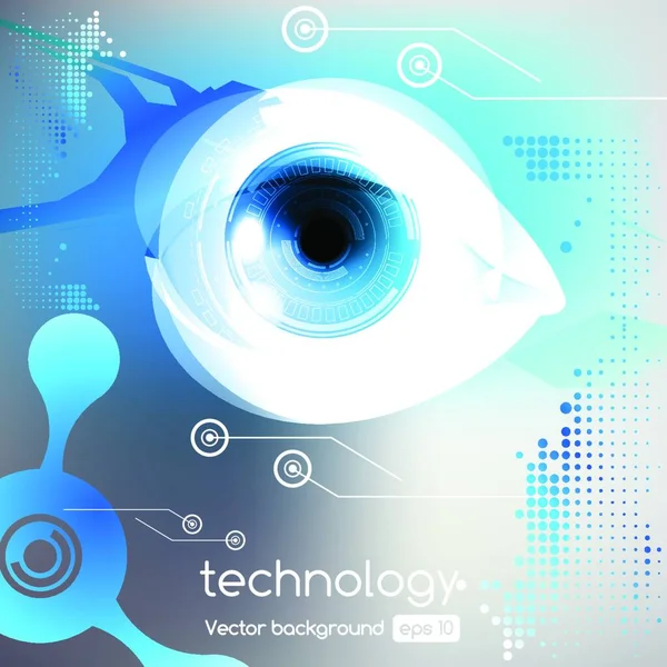 Technologie Augenvektor Illustration — Stockvektor