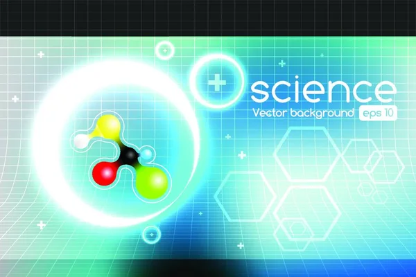Science Background Molecule Vector Illustration — Stock Vector