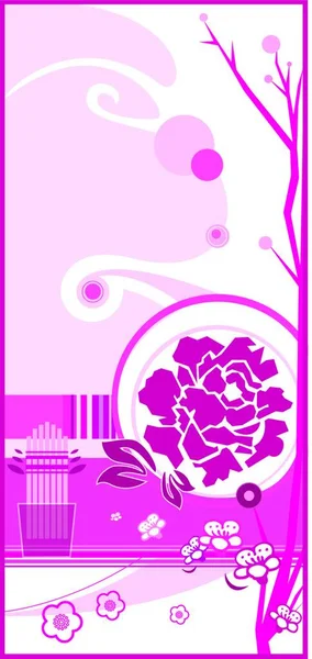 Flower Graphic Vector Illustration Simple Design — Stock Vector