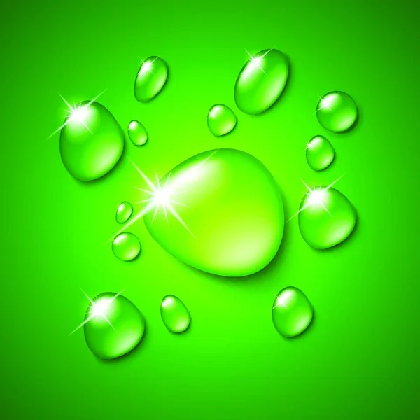 Ilustración Gota Agua Transparente — Vector de stock
