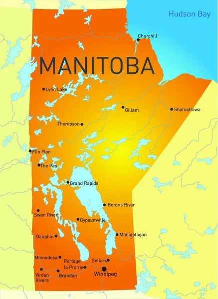Ilustração Manitoba — Vetor de Stock