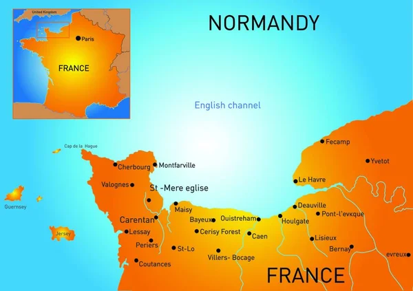 Illustration Normandie — Stock vektor