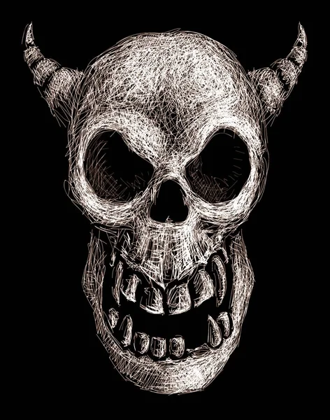 Ilustração Crânio Daemon —  Vetores de Stock