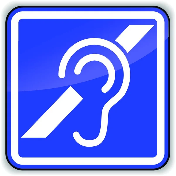 Illustration Vector Ear Sign — Stock Vector