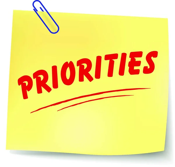 Απεικόνιση Της Σημείωσης Προτεραιοτήτων Του Τομέα — Διανυσματικό Αρχείο