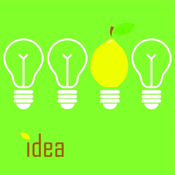 Illustration Idea Lamp — Stock Vector