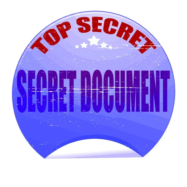 Ilustração Documento Secreto — Vetor de Stock