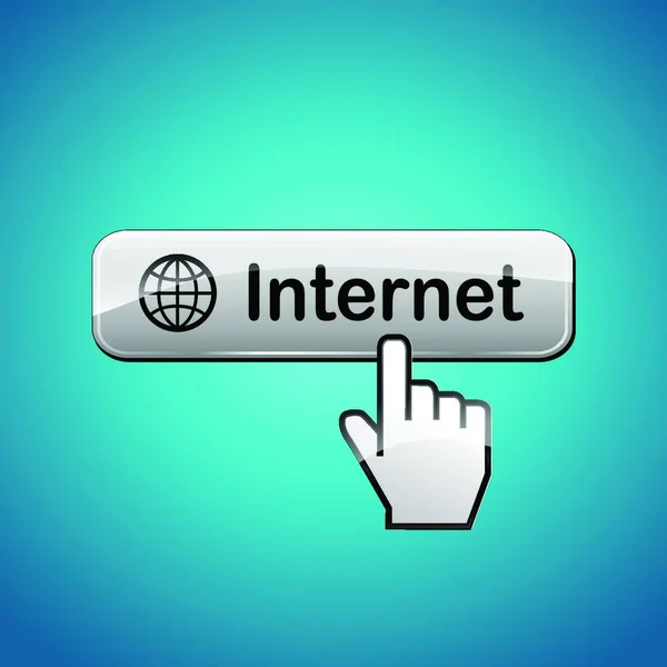 Nternet Simgesi Vektör Illüstrasyonu — Stok Vektör