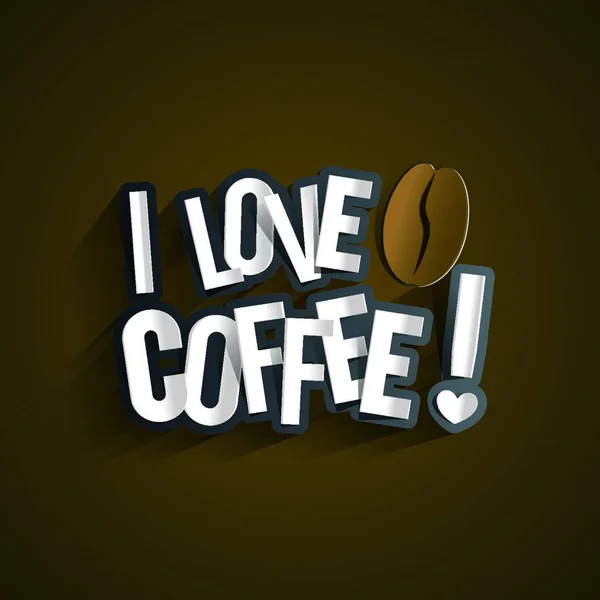 Love Coffee Vektorillustration Einfaches Design — Stockvektor