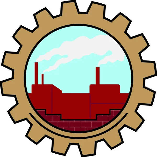 Factory Bunte Illustration Industriekonzept — Stockvektor