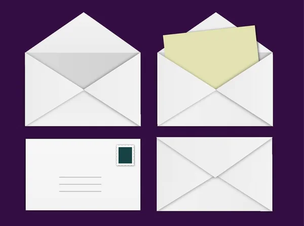 Envelopes Ilustração Vetorial Design Simples — Vetor de Stock