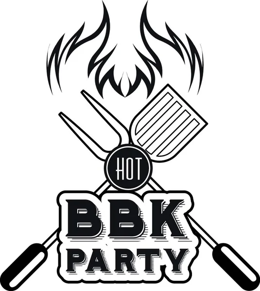 Barbecue Grill Vector Illustration Simple Design — 스톡 벡터