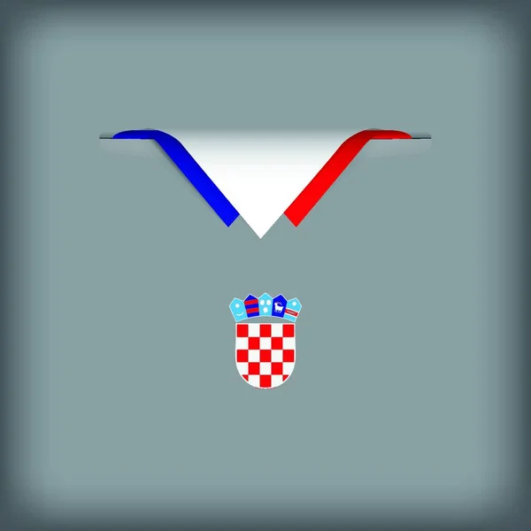 Színes Kombináció Horvátország Vektor Illusztráció Egyszerű Tervezés — Stock Vector