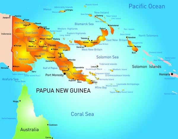 Papua Nova Guiné Ilustração Vetorial Design Simples — Vetor de Stock