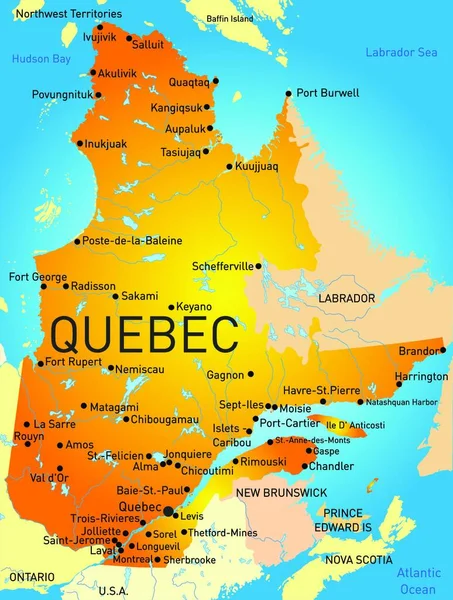 Québec Province Illustration Vectorielle Design Simple — Image vectorielle