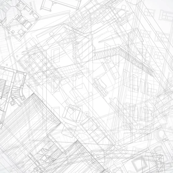 Αφηρημένο Αρχιτεκτονικό Υπόβαθρο Διανυσματική Απεικόνιση Απλό Σχέδιο — Διανυσματικό Αρχείο